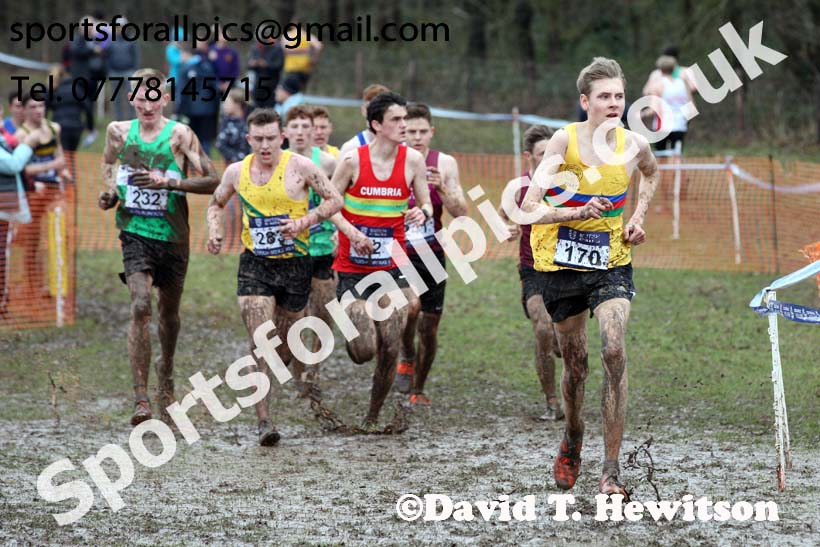 Mens under-20s 2018 British Inter Counties Cross Country Champs., Prestwold Hall, Loughborough. Photo: David T. Hewitson/Sports for All Pics